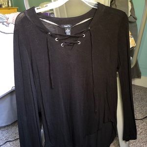 Black cross chest long sleeve.